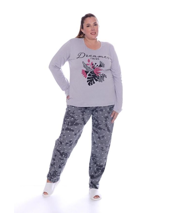 PIJAMA PANTALON ESTAMPADO. REMERA ESTAMPA "DREAMER"