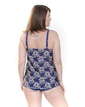 TANKINI TALLE ESPECIALESTAMPADA CON SHORT LISO