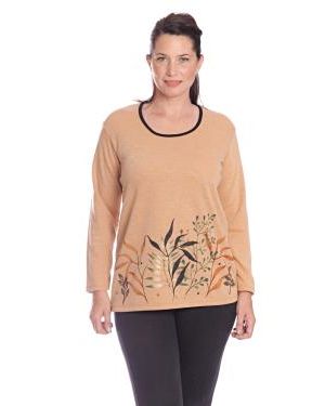 PULLOVER BASE MANGA LARGA PINTADO  GUARDA INF FLORES