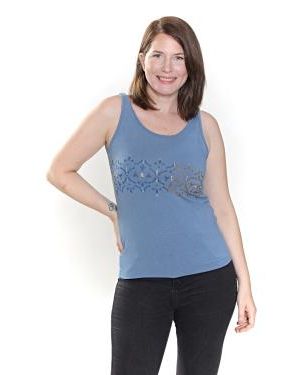 MUSCULOSA CON GUARDA ARABESCO CON PIEDRITAS